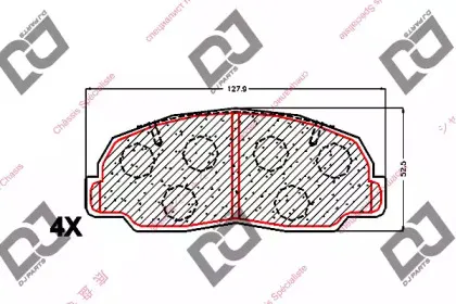 Комплект тормозных колодок, дисковый тормоз DJ PARTS купить